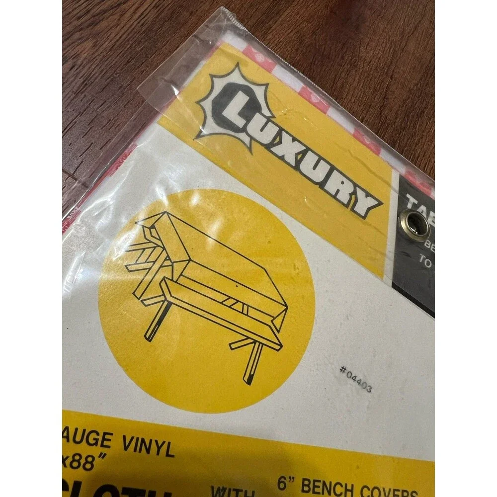 VTG Luxury BBQ Outdoor Living Vinyl Tablecloth Bench Covers Picnic Heavy Quality